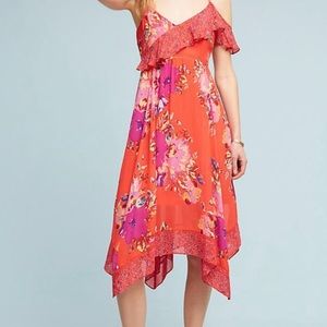 {ANTHRO} Floral Grecia Ruffle Maeve Dress